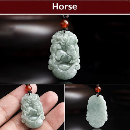 Jade Horse Pendant Necklace