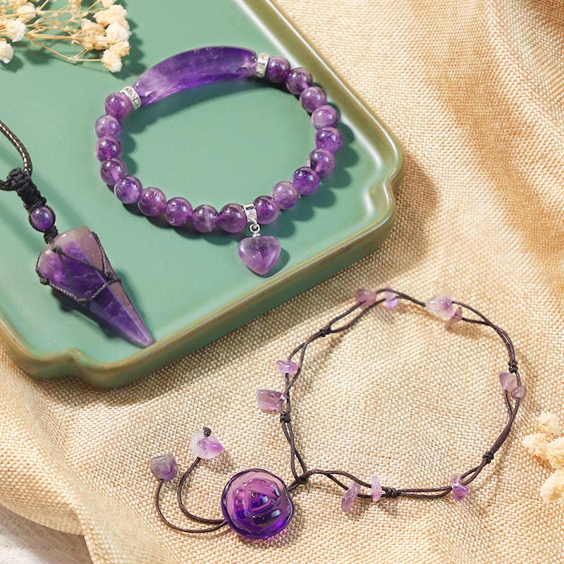 Amethyst Jewelry Set by Worn Within
