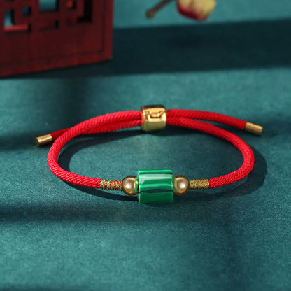 Aventurine Malachite Braided Rope Bracelet