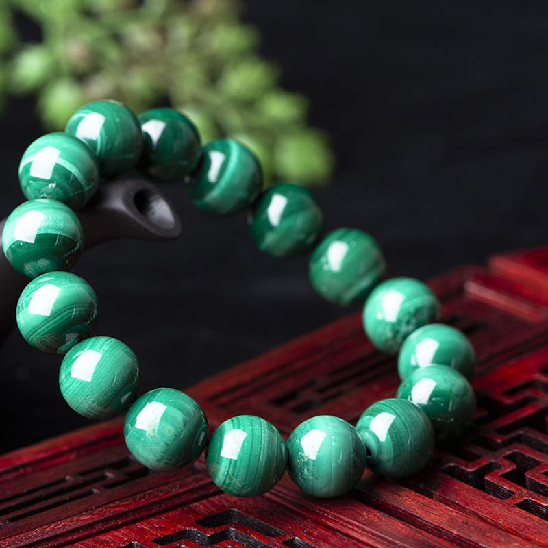 Malachite Bead Bracelet