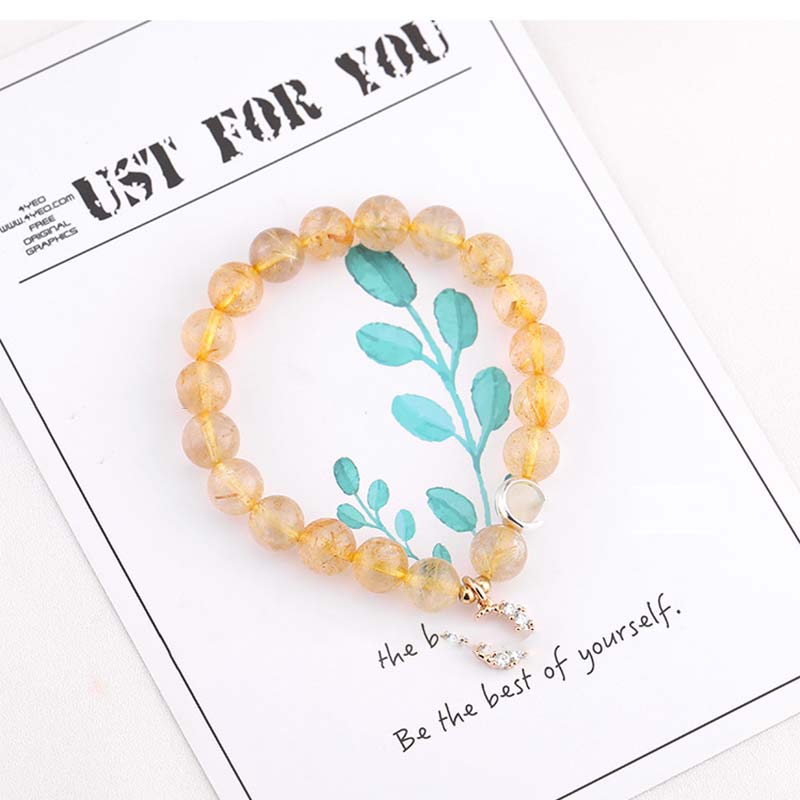 Citrine Moon Charm Bracelet