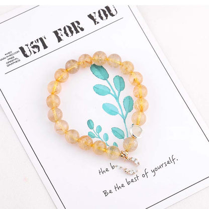Citrine Moon Charm Bracelet