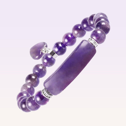 Amethyst Round Bead Bracelet