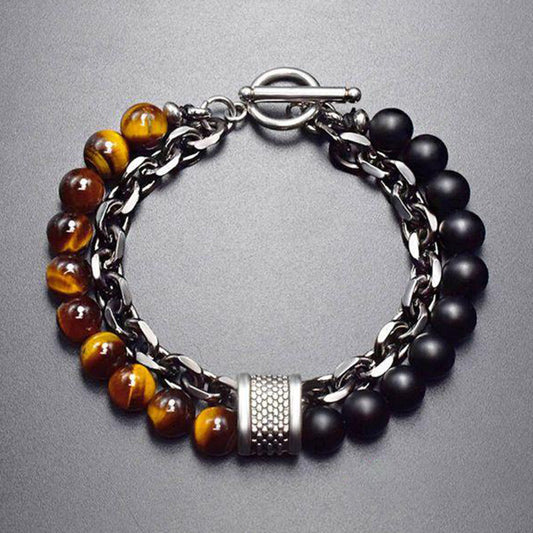 Tiger's Eye Lazurite Lapis Lazuli Bracelet by Worn Within