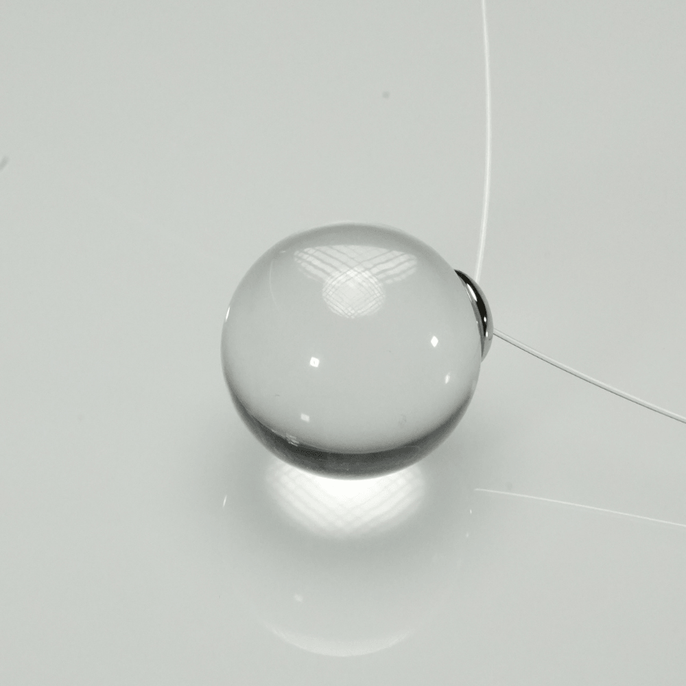 Invisible Floating Bubble Clear Quartz Necklace