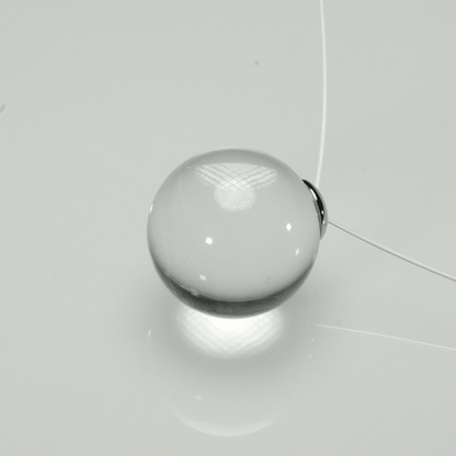 Invisible Floating Bubble Clear Quartz Necklace