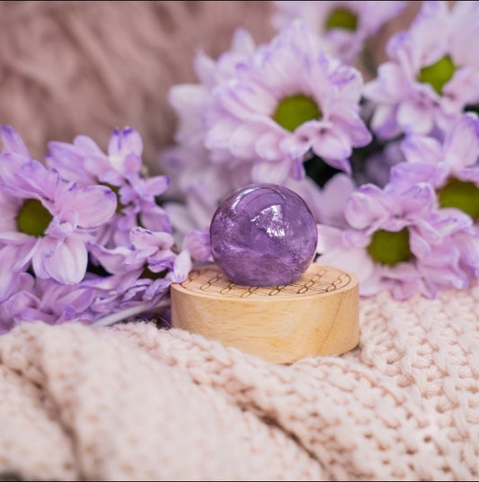 Amethyst Crystal Ball Lamp