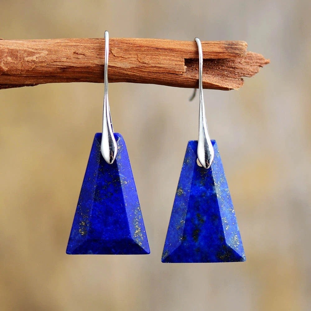 Graceful Lapis Lazuli Earrings by Worn Within