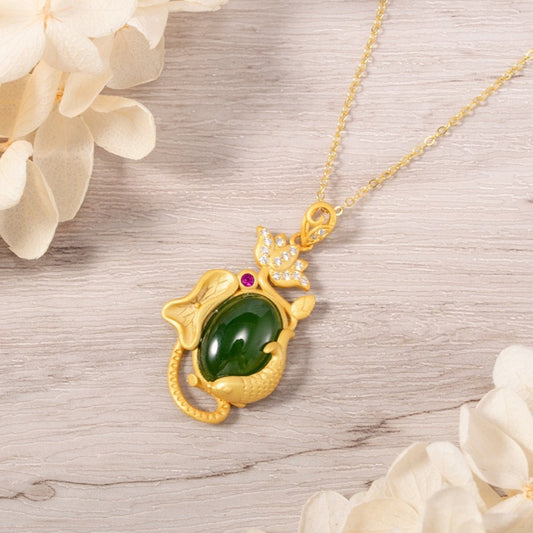 Green Jasper Stone Necklace by Worn Within