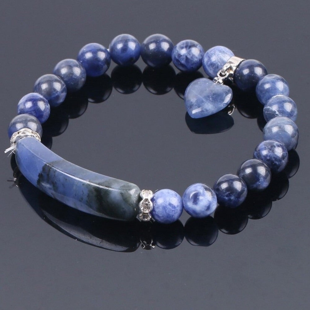 Blue Sodalite Crystal Bracelet by Worn Within