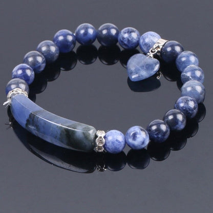 Blue Sodalite Crystal Bracelet by Worn Within