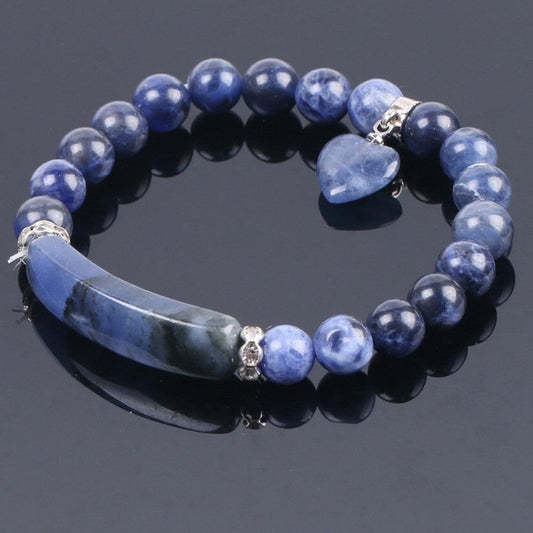 Blue Sodalite Crystal Bracelet by Worn Within