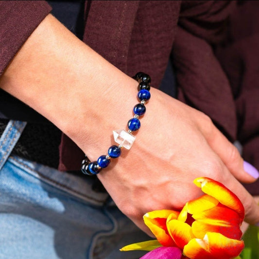 Obsidian Tiger's Eye Quartz Bracelet