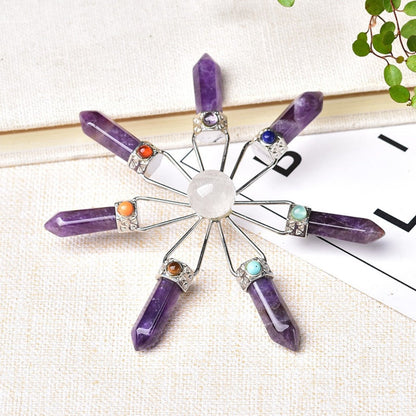 Tranquil Amethyst Energy Circle Pyramid by Worn Within