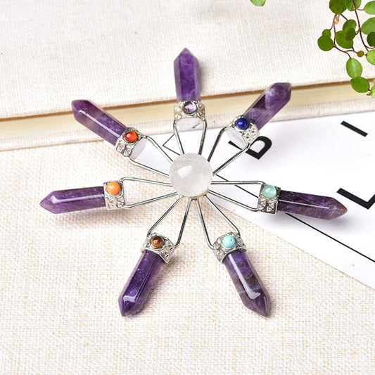 Tranquil Amethyst Energy Circle Pyramid by Worn Within