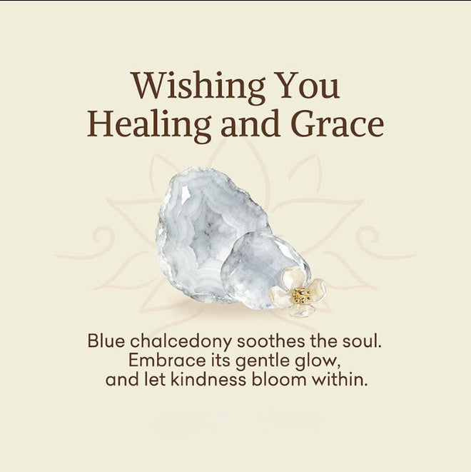 Blaues Chalcedon-Perlenarmband