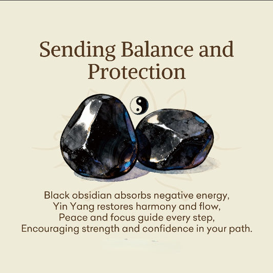 Obsidian Taoist Yin Yang Necklace
