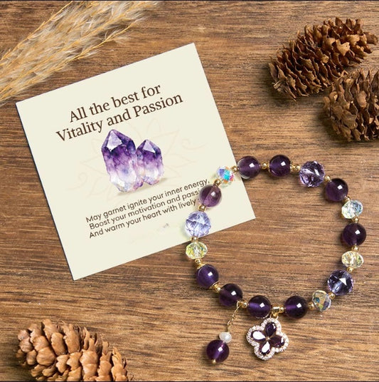 Amethyst Flower Bracelet by Worn Within