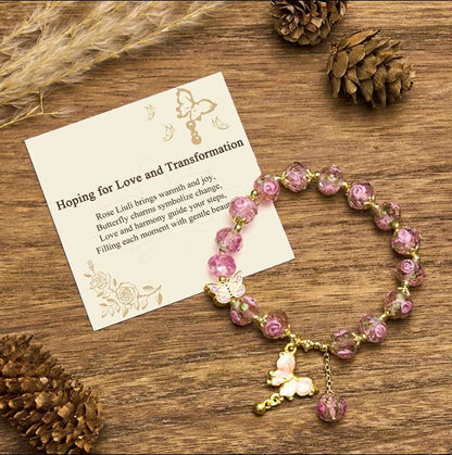 Liuli-Schmetterlingsperlenarmband