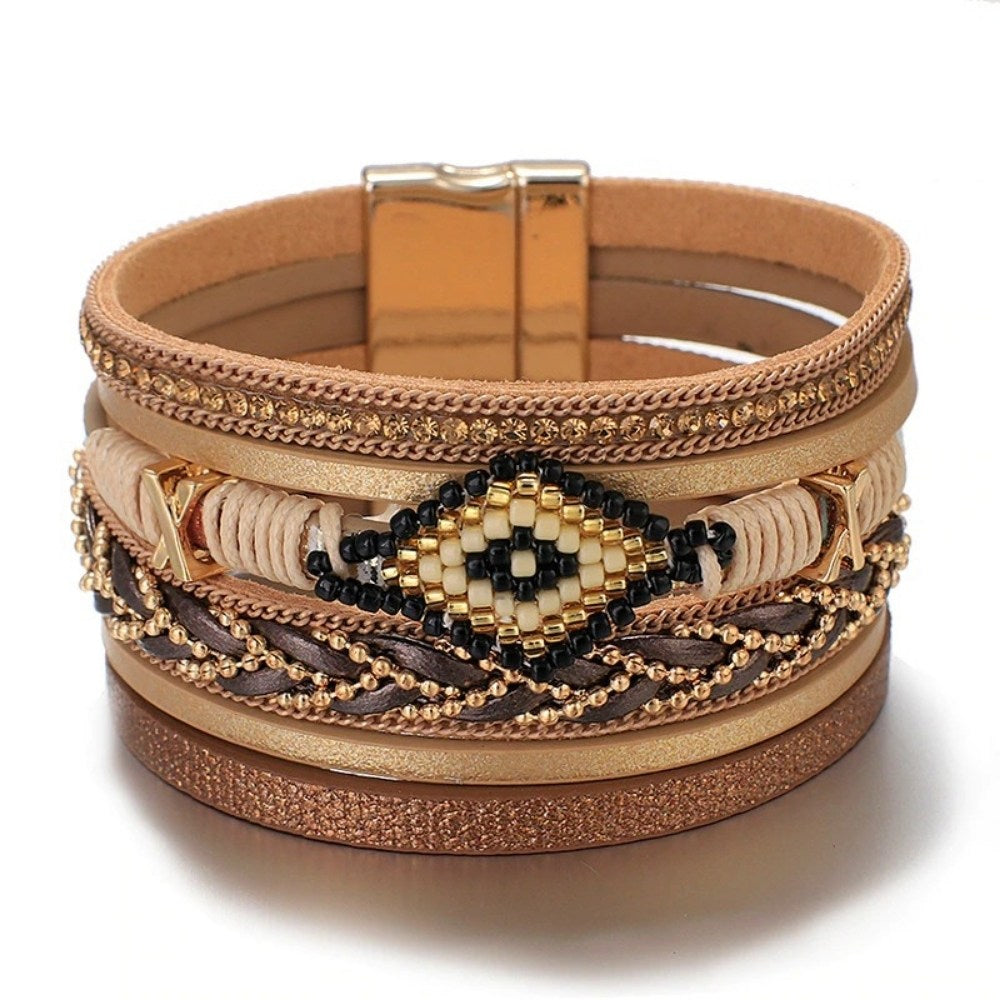 Bohemian Charm Evil Eye Bracelet by Worn Within
