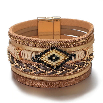 Bohemian Charm Evil Eye Bracelet by Worn Within