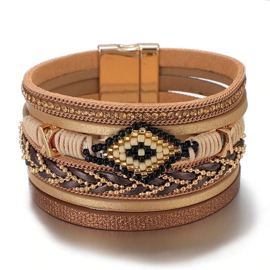 Bohemian Charm Evil Eye Bracelet by Worn Within