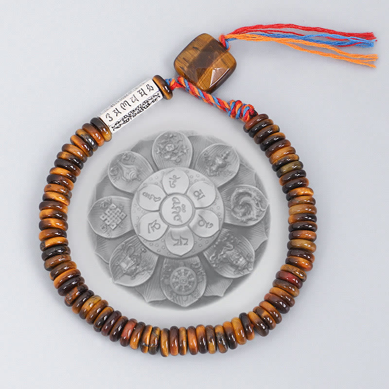 Tibetan Tiger's Eye Mantra Bracelet