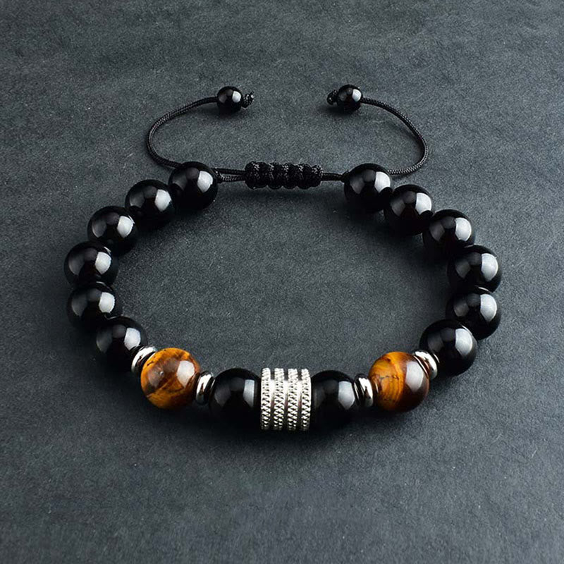 Black Obsidian Tiger's Eye Bracelet