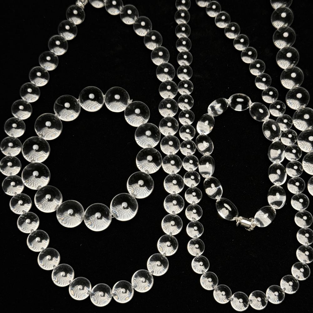 Water Bubble Clear Quartz Necklace