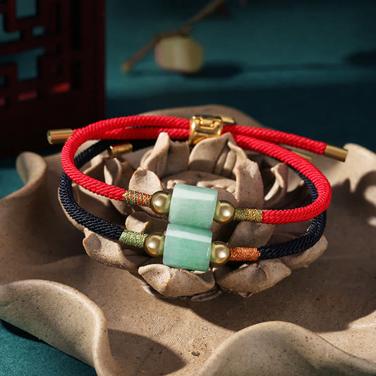 Aventurine Malachite Braided Rope Bracelet