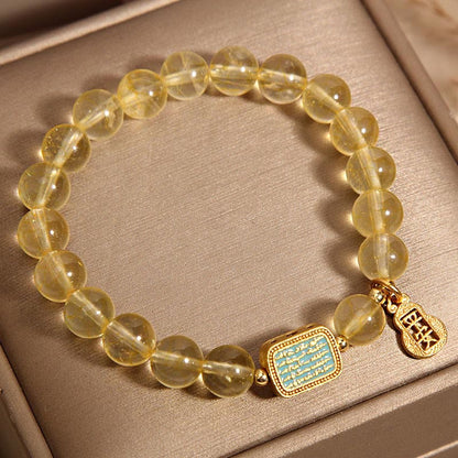 Citrine Five Scriptures Bracelet