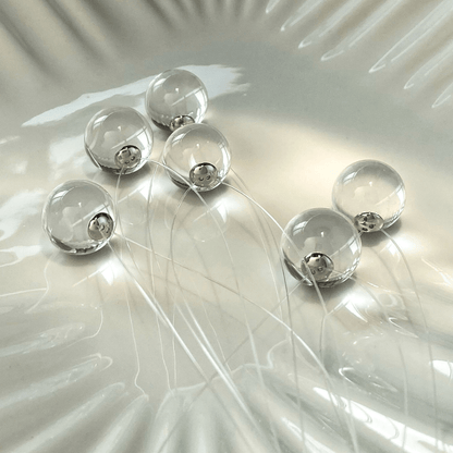 Invisible Floating Bubble Clear Quartz Necklace