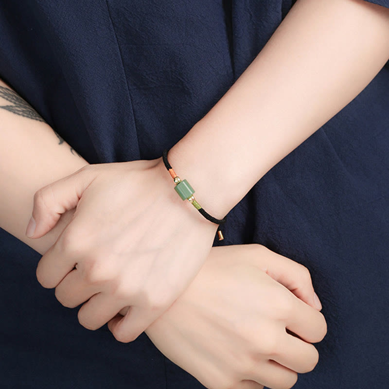 Aventurine Malachite Braided Rope Bracelet