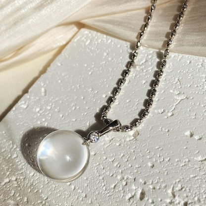 Clear Halo · Natural Clear Quartz Necklace