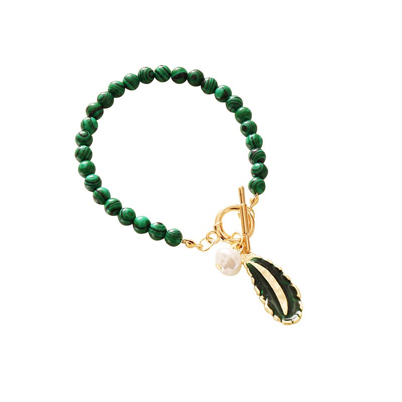 Malachite Necklace and Bracelet Set