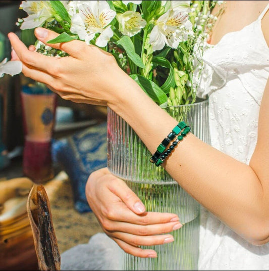 Malachite Bracelet Set