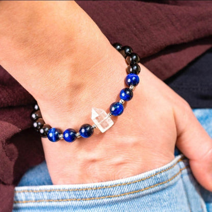Obsidian Tiger's Eye Quartz Bracelet