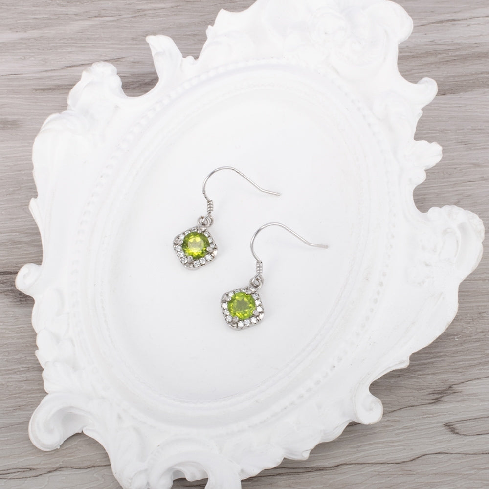 Natural Peridot Stone Jewelry Set – Ring, Pendant & Earrings (3-Piece)