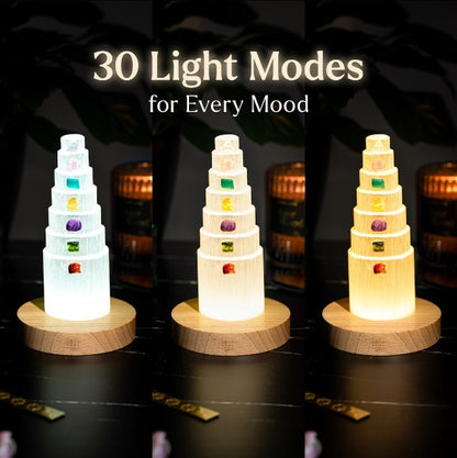 Clear Quartz Seven-Stone Lamp