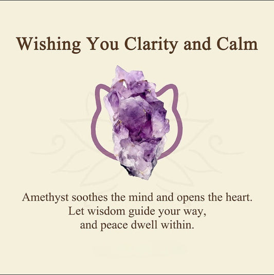 Amethyst Cat Charm Bracelet