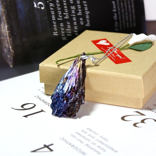 Rainbow Quartz Crystal Necklace by Worn Within