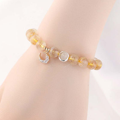 Citrine Moon Charm Bracelet