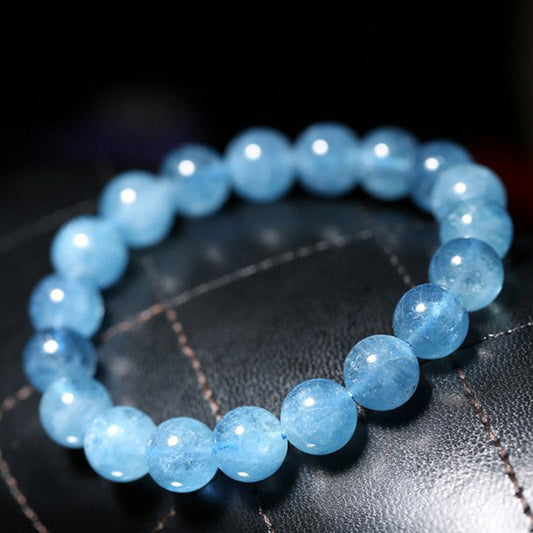 Aquamarine Beads Bracelet by Worn Within