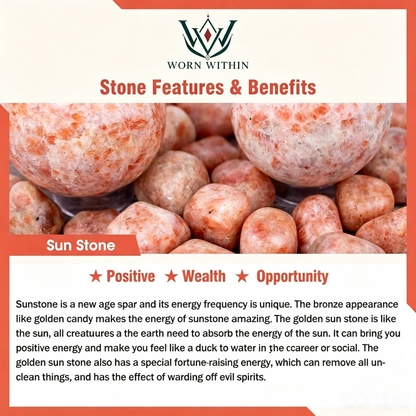 Sunstone Round Bead Bracelet