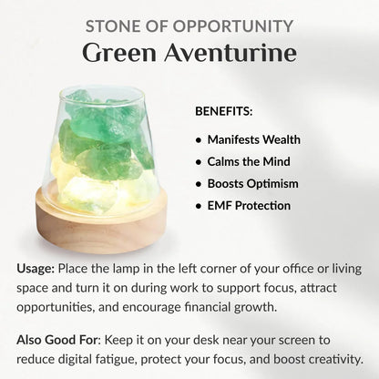 Raw Gemstone Essential Oil Diffuser With Light