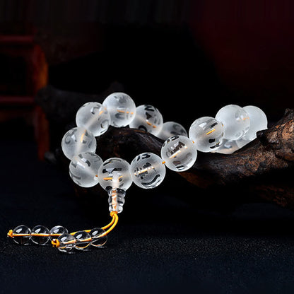 White Crystal Bead Bracelet