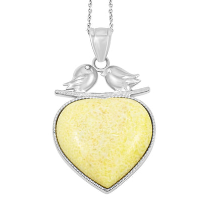 Lovebird Crystal Heart Necklace – A Token of Deep Connection by Worn Within