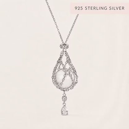 Natural Crystal Pouch Necklace