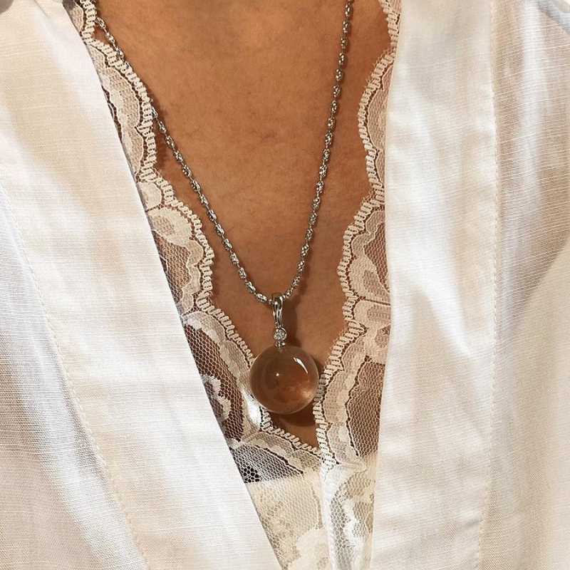 Clear Halo · Natural Clear Quartz Necklace