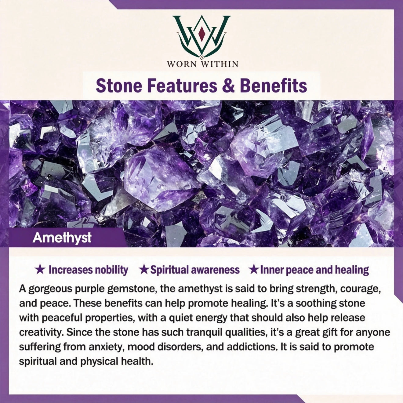 Amethyst Flower Bracelet